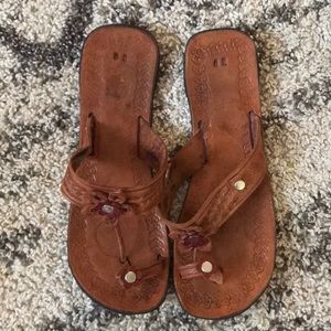 Tooled Leather flipflop sandals